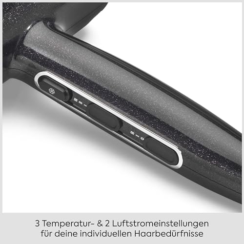 BaByliss Midnight Shine Leichter Haartrockner mit Diffusor – 2100W Leistungsstarker, Eleganter Föhn, Ionen-Technologie gegen Frizz… – Ansicht 5