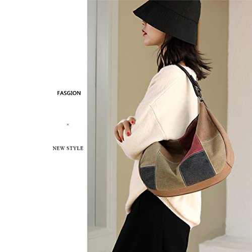 Image of Purse and Handbag for Women Canvas Hobo Bag Large Shoulder Satchel Crossbody Bag