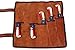 BLAYDZ Professional 5 Pcs Damascus Kitchen Knife Set with Texas Flag Handle, Custom Handmade Chef Knife set with Leather Pouch/Roll Bag
