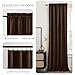 NICETOWN Brown Velvet Blackout Curtains 96 inches Long, Room Darkening Home Decor Light Blocking Thermal Insulated Rod Pocket Drapes for Theater and Movie Room (Set of 2, 52 x 96)