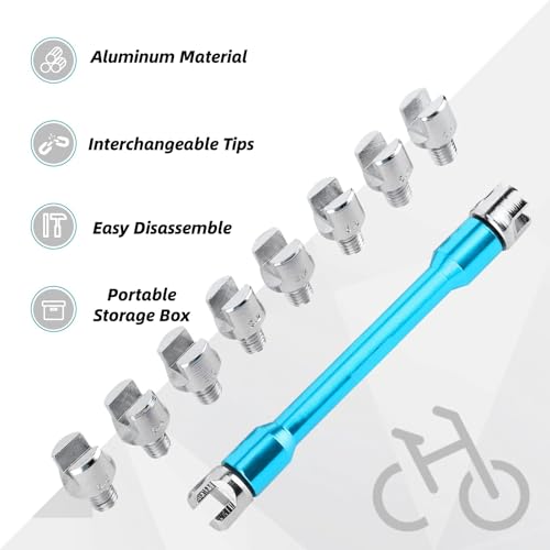 Image of Motorcycle Spoke Wrench Set 10 Piece Dirt Bike Spoke Wrench Tool Kit with Storage Box (for XR CRF KLX TTR 50 70 110 250) dirt bike spoke wrench spoke wrench Attrezzi
