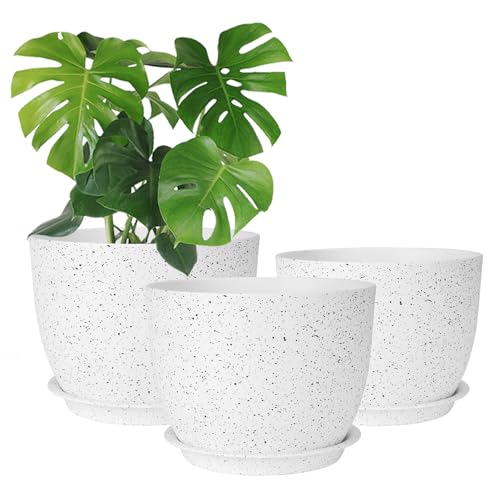 CSYY 25/23/20cm Plant Pots Indoor, Large Plastic Plant Pots