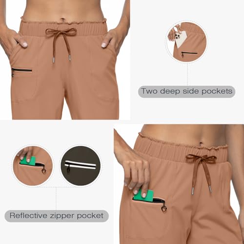 Image of Haowind Joggers for Women with Pockets Elastic Waist Workout Sport Gym Pants Comfy Lounge Yoga Running Pants