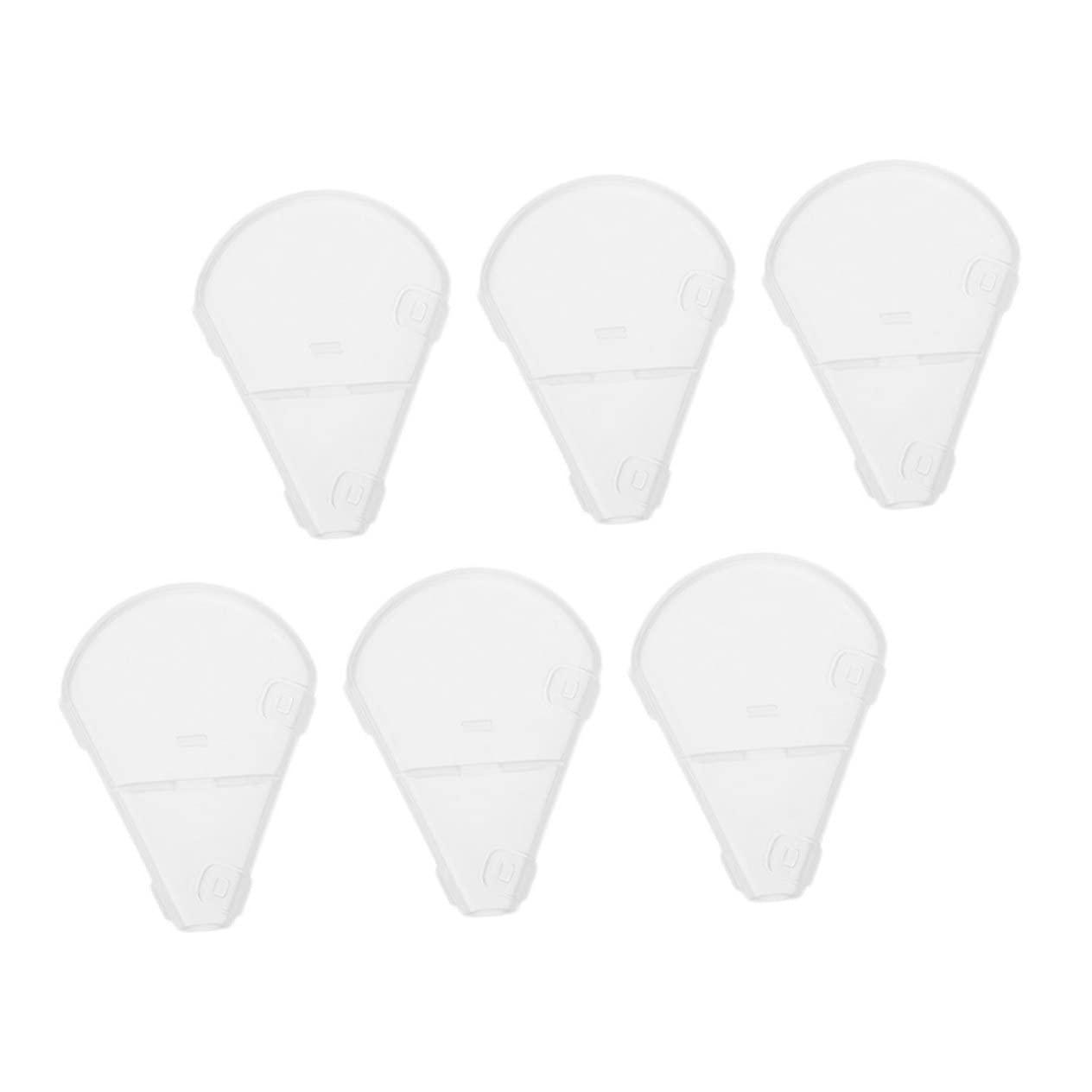 Angoily Highlighter Brush Protector 6pcs Set Plastic Makeup Abs Plastic Travel-friendly Lightweight