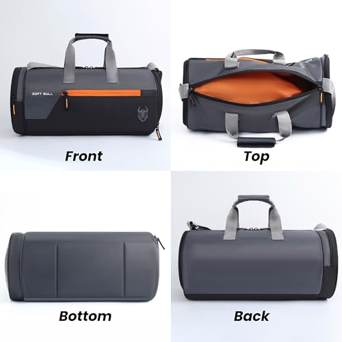 Image of Gym Bag for Men 29L with Shoe Compartment | Gym Bags for Man Waterproof Duffle Bag | Sports Travel Bag for Men & Women | Gym Duffle Bag for Men for Workout, Travel, Sports Black