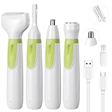 Electric Razor for Women- 4 in 1 Electric Shaver for Women, Wet & Dry Bikini Trimmer and Facial Hair Remover,Eyebrow Razors Nose Hair Trimmer Rechargeable Personal Trimmer Groomer for Body Hair 8868