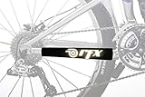  RFX Cubre Cadena Protector REFLEJANTE para Bicicleta, MTB Skin, (S, Negro)