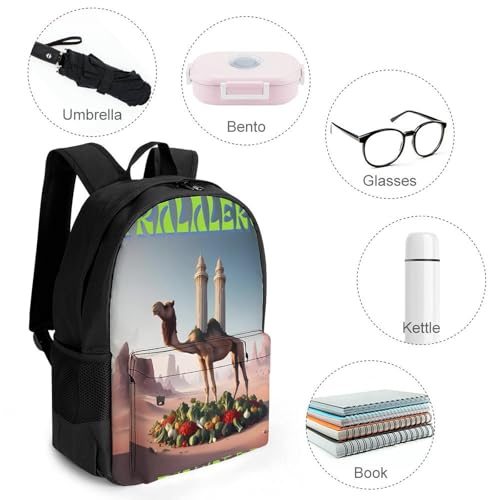 Frigo-Camelo Merch Backpack With Pocket Italian-Brainrot Meme Travel Backpack 42x30.5cm4