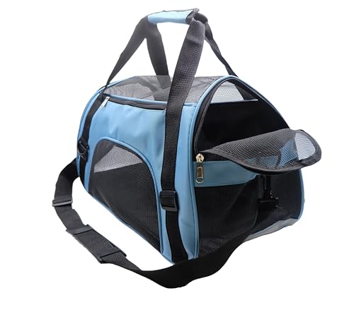 ZvoanSem – Sac de transport pour petit chat, chaton, chiot, petit chien, approuvé par les compagnies aériennes (taille M, bleu)