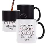 Planetee Tasse Magique Valrie Une Super Collgue Femme | Mug qui change couleur avec la chaleur | Ide Cadeau Prnom Surnom Nom de Famille Humour Collgue Travail Mtier Dpart Retraite