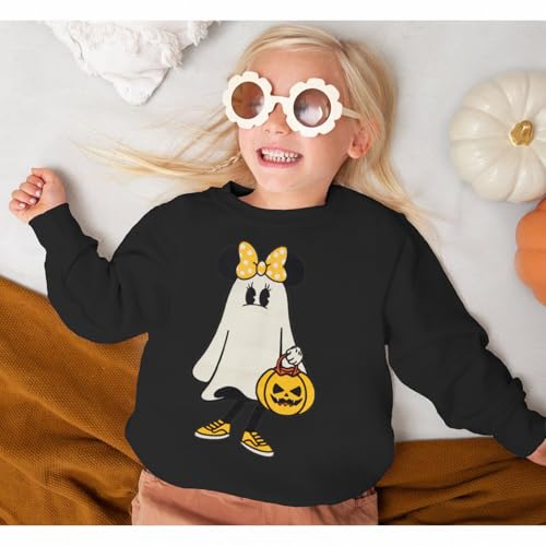 Halloween Sweatshirts for Toddler Baby Girls Ghost Pumpkin Pullover Sweater Shirt Crew Neck Tops Long Sleeve Clothes2