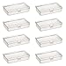 8 Stück rechteckige leere Mini-Organizer-Aufbewahrungsbox-Behälter mit Klappdeckel für kleine Gegenstände und andere Bastelprojekte, 135 x 80 x 30 mm (Klar)