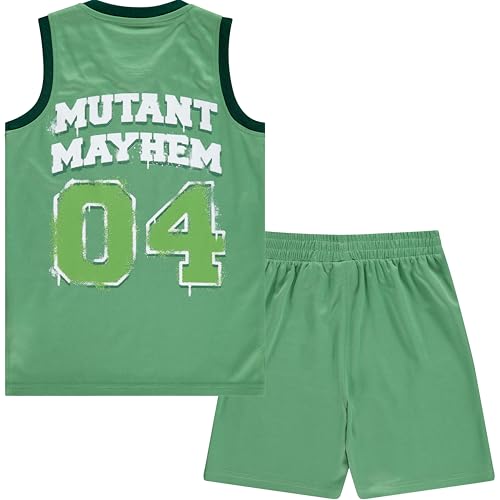 Image of Teenage Mutant Ninja Turtles Boys Basketball Jersey Shirt and Shorts Clothing Set- Little and Big Boys Sizes 4-20