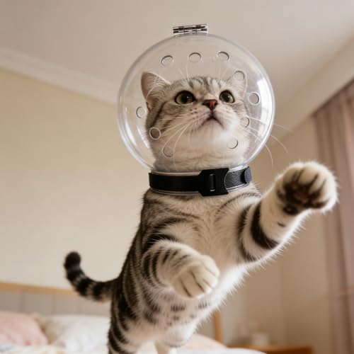 Funda para cabeza de gato de ABS con cierre adhesivo ROMISBABA para exterior 5