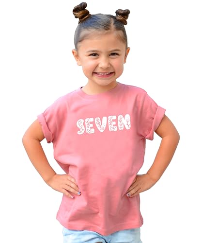 Image of Floral Numbers Ages 1-7 Birthday Girl Shirt for Baby & Toddler Youth Girls