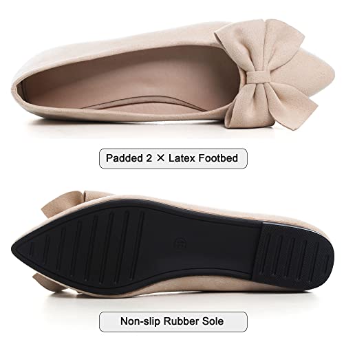 Image of Dear Time Women's Ballet Flats Dress Ballet Shoes Slip on for Office Work Comfortable Shoes