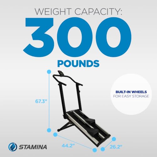 Image of Stamina Stair Climber, Compact Exercise Stepper Machine for Home Workout with 8 Adjustable Resistance Levels, 3 Incline Positions, Bluetooth, 40-0150 | Compact Exercise Stepper Machine for home workouts with 8 Adjustable Resistance Levels; 40-0150; Bluetooth