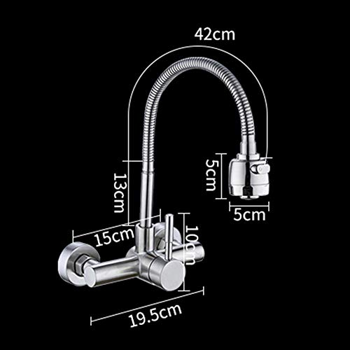 Robinet de cuisine multifonction en acier 304 pour évier et piscine - 5