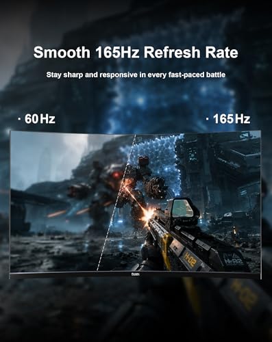 Image of 32 Inch Curved Gaming Monitor, 165Hz QHD 1440P VA Computer Screen, 1500R, 3500:1 Contrast Ratio, 98% sRGB, HDR10, Frameless Design for PC and Console Gaming, HDMI, DP, VESA