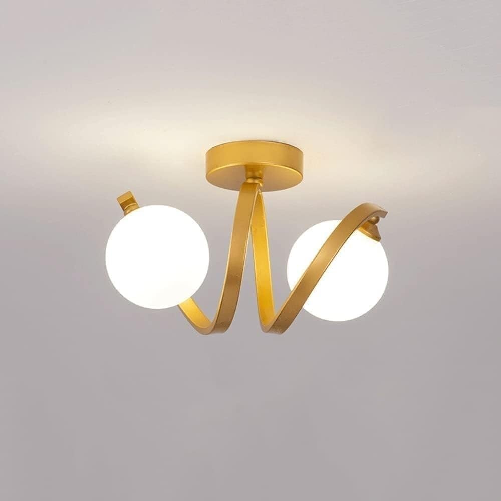 Luces esmeriladas mediados de siglo con esfera de vidrio fina para pasillo elegante 5