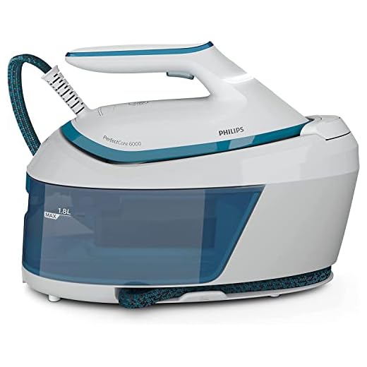 Philips PerfectCare Serie 6000 Generatore Di Vapore - 2400 W, 500 g Di Colpo Di Vapore, 6,5 Bar Di Pressione, Tecnologia OptimalTEMP, Serbatoio Da 1,8 l, Bianco/Blu (PSG6022/20)