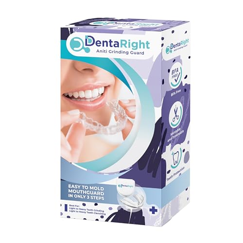 DentaRight Dental Mouthguard for Bruxism, Teeth Grinding and Clenching, Pack of 6 in 3 Different Sizes Moldable, Trimmable Premium Quality Dental Night Guard for Teeth Grinding and Stops Bruxism