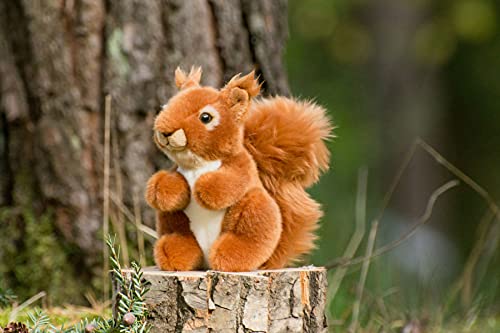 Teddy Hermann 90843 Eichhörnchen 14 cm, Kuscheltier mit idealem Recyclinganteil (Füllmaterial)