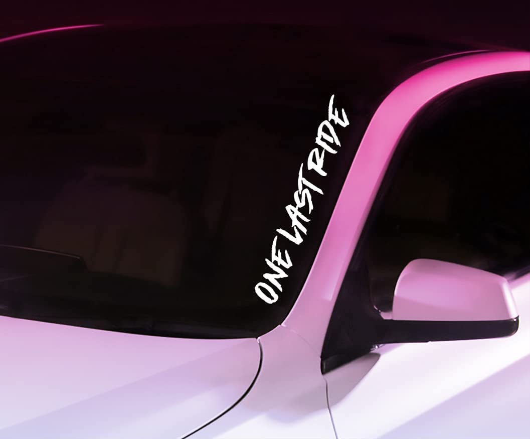One Last Ride Paul Walker Quote Vinyl Decal Car Sticker, Car Window Sticker, Car Bumper Sticker, JDM Sticker, Funny Caravan Sticker, 550mm