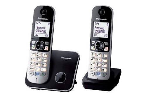 Panasonic KX-TG6812 Téléphone DECT Noir Identification de l'appelant - Téléphones (Téléphone DECT, Haut-Parleur, 120 entrées, Identification de l'appelant, Noir) [Version Belge]