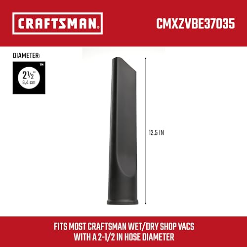 Image of CRAFTSMAN CMXZVBE37035 2-1 /2 in. Crevice Tool Wet Dry Vac Attachment