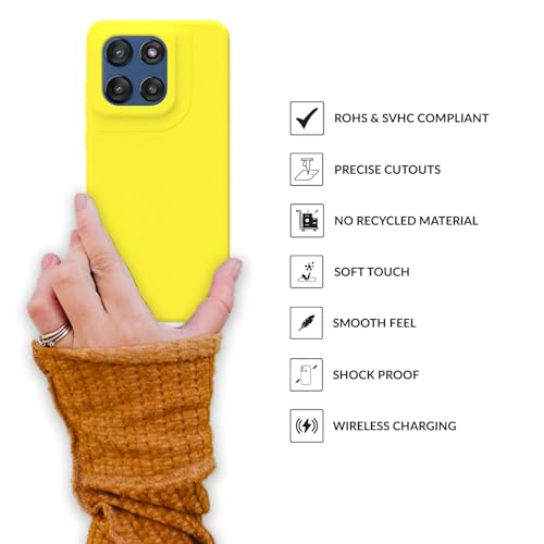 Image of SPRIG Compatible with Moto Edge 60 Stylus Premium SilkTone Back Cover Drop Tested Shock Proof Mobile Case for Men, Women, Boys and Girls with Camera Protection (Shining Yellow)