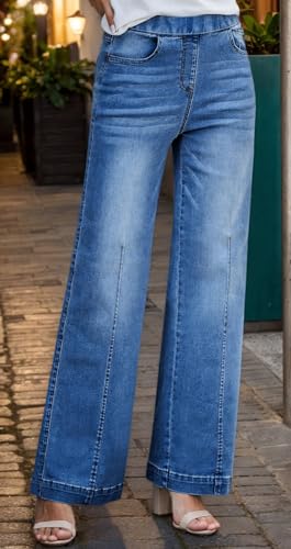 LalaLin Sexy Ripped Denim Jeans for Women Destroyed Washed Hole Mid Waisted Straight Leg Stretchy Denim Pants4