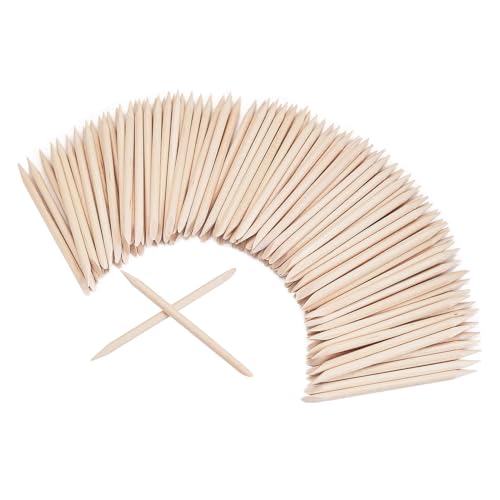 200PCS Orange Sticks for Nails Cuticle Sticks and Orange Sticks Cuticle Pusher Sanding Sticks with Double Sided Nail Swatch Stick for Remover Manicure Pedicure Tool