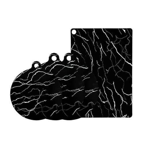 XFSRG Pantallas Antisalpicaduras Cocina Negro Elegante Protector Vitrocerámica Inducción para Hogar (Negro Agrietado)
