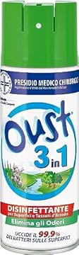 Oust 3 in 1 Deodorante per Ambienti, Elimina Odori, Disinfettante, 400 ml