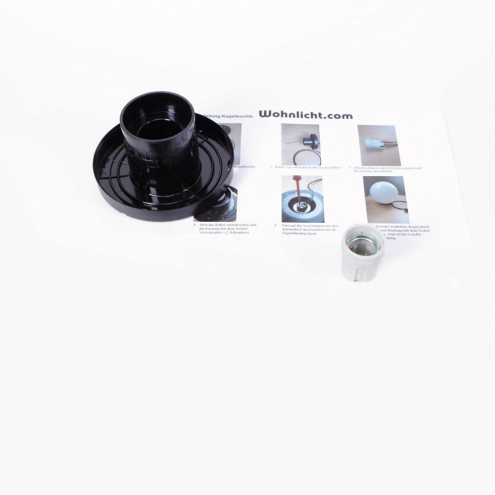 Lámpara Redonda Blanca para Exterior y Jardín, E27, LED, Resistente-UV e Intemperie IP44, Bola de Globo Con Placa de Suelo Sin Cable