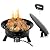 Flame King Smokeless Propane Fire Pit, 24-inch Portable Firebowl, 58K BTU with Propane Grip Scale, Self Igniter, Cover, & Carry Straps for RV, Camping, & Outdoor Living