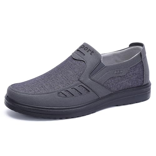 Men's Walking Shoes, Comfortable Relaxed Fit Lightweight Breathable Sneakers, Slip-On Casual Dress Shoes, Breathable and Lightweight Material