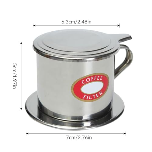 Image of BNF 50mL Stainless Steel Vietnamese Coffee Dripper - Phin Filter Brewer Infuser | Home & Garden|Kitchen, Dining & Bar|Small Kitchen Appliances|Coffee & Tea Makers|Replacement Parts & Accs