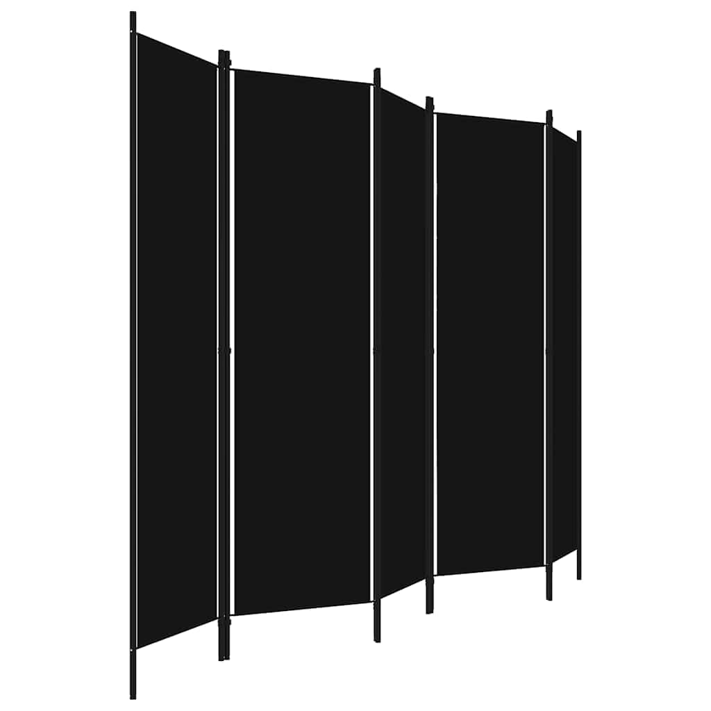 Divisorio da 5 pezzi, 250 x 180 cm, autoportante, pieghevole, con tessuto, per soggiorno, camera da letto, ufficio, balcone, giardino, privacy