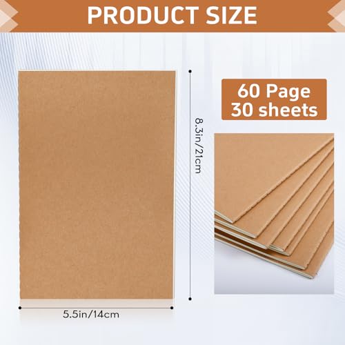 Carnet de notes A5 pour ne plus perdre vos mémos de bureau, lot de 24 kraft blancs