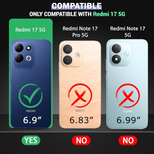 Image of TheGiftKart Tough Armor Bumper Back Case Cover for Mi Redmi 17 5G | Ring Holder & Kickstand in-Built | 360 Degree Protection Back Case Cover for Redmi 17 5G (PC & TPU, Black)