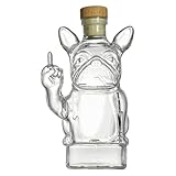 Design unique et humoristique : cette bouteille de whisky présente un design de bouledogue français ludique et original, avec le chien montrant avec humour son majeur, ce qui en fait un sujet de conversation amusant pour votre bar ou votre collection d'alcool.