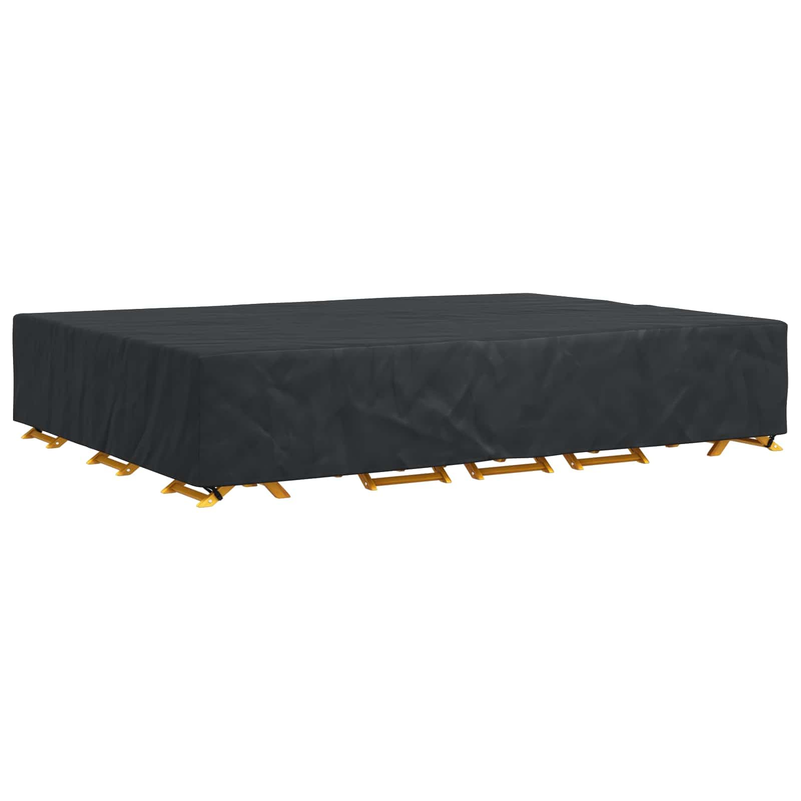 vidaXL Housse pour Meubles Uni Noir 400 x 300 x 70 cm 210D, Housse de Jardin et terrasse, Moderne, imperméable, Protection Robuste des Meubles en extérieur