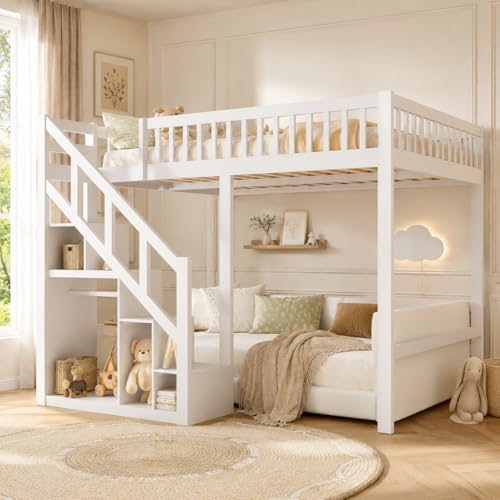 LIVLUX Lit Superposé Enfant 90x200 cm, Lit Mezzanine...