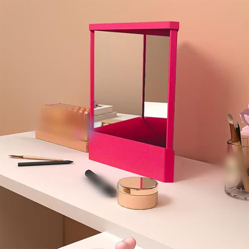 Espejo para maquillaje rectangular Whoixdsor rojo
