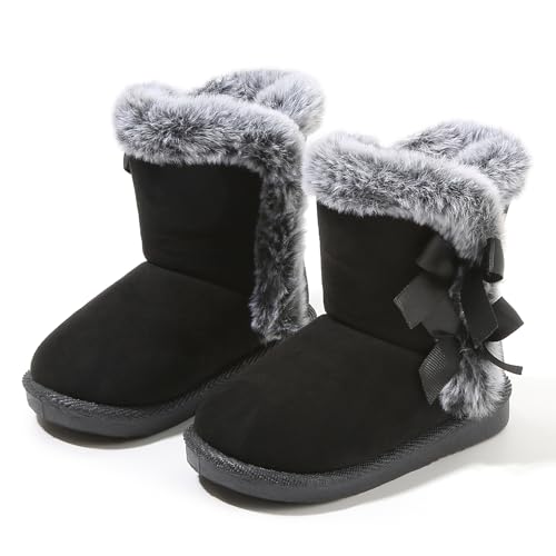 Image of Femizee Girls Boys Warm Winter Boots Kids Outdoor Snow Boots(Toddler /Little Kid)