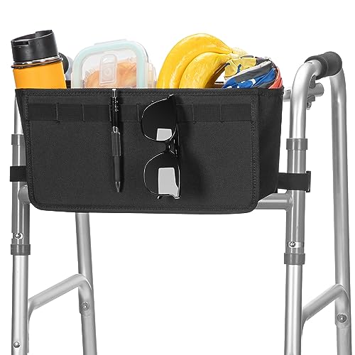 JOYTUTUS Walker Basket for Folding Walker, Basket for Walkers for Seniors,Rollator Walkers Storage Bag, Can be Installed Outside or Inside of Walker, Wheerchair - image 7