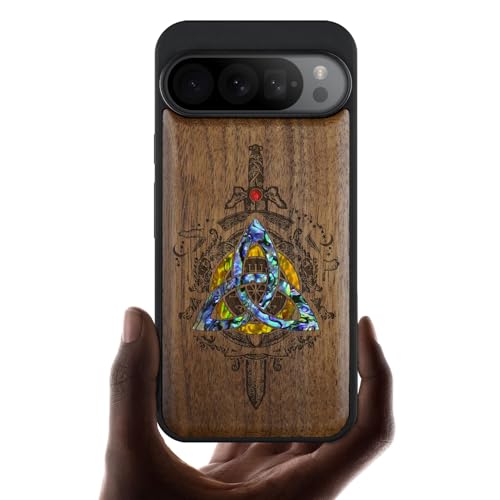 Coque Pixel 9 Pro XL antichoc bois véritable anti rayures et nacre