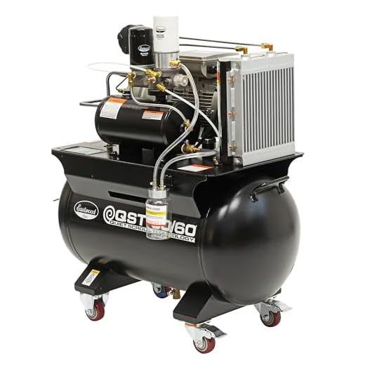Eastwood Elite QST 30/60 Scroll Air Compressor | Super Quiet & Powerful Shop Air Compressor Technology | Practical Wheeled Air Compressor Portable | High Performance Air Pump 12.7 cfm @ 90 psi